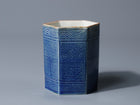 Lapis Glaze Hexagonal Sakazuki