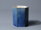 Lapis Glaze Hexagonal Sakazuki