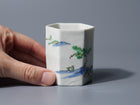 Wucai Landscape Design Hexagonal Sakazuki