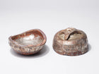 銀彩柿蓋物
